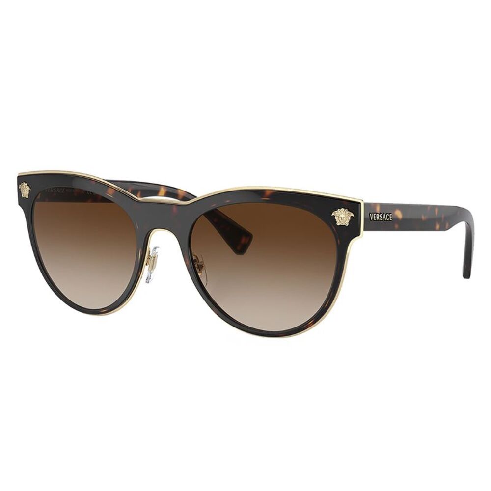 Versace VE 2198 125213 Havana Plastic Phantos Sunglasses Brown Gradient Lens
